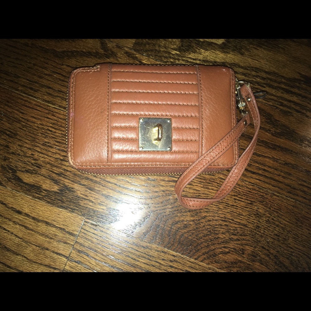 Juicy couture brown leather wristlet